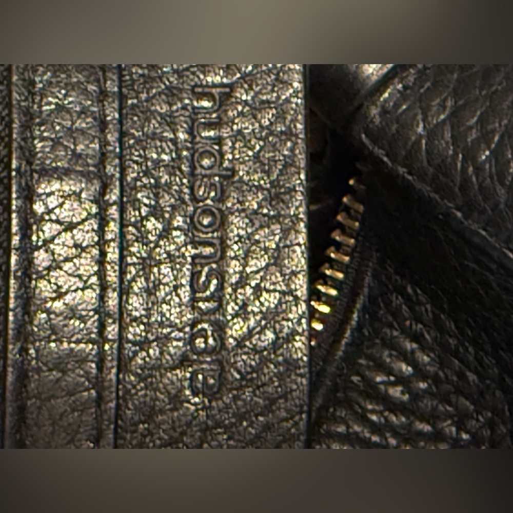 Alexis Hudson Black and Gold Hobo Bag with Textured Leather - Picture 5 of 5